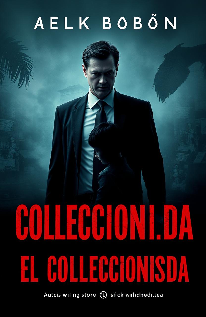 A book cover design for a thriller novel titled 'El Coleccionista'
