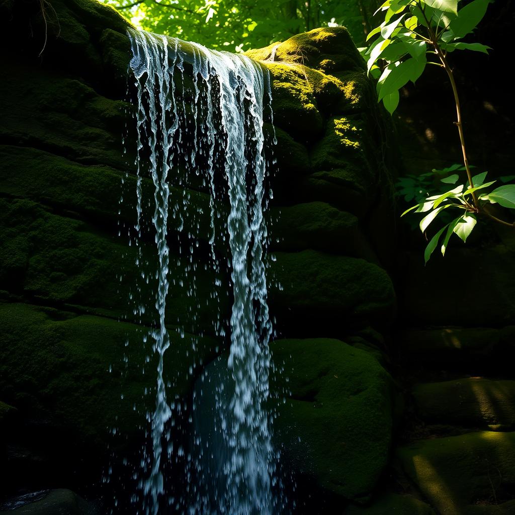 Serene Waterfall Scene: A Tranquil Nature Experience
