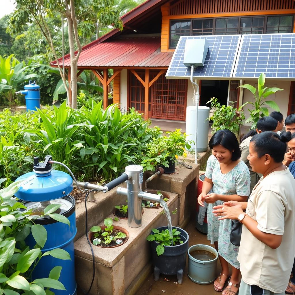 A high-resolution photograph showcasing innovative local water solutions in the Philippines