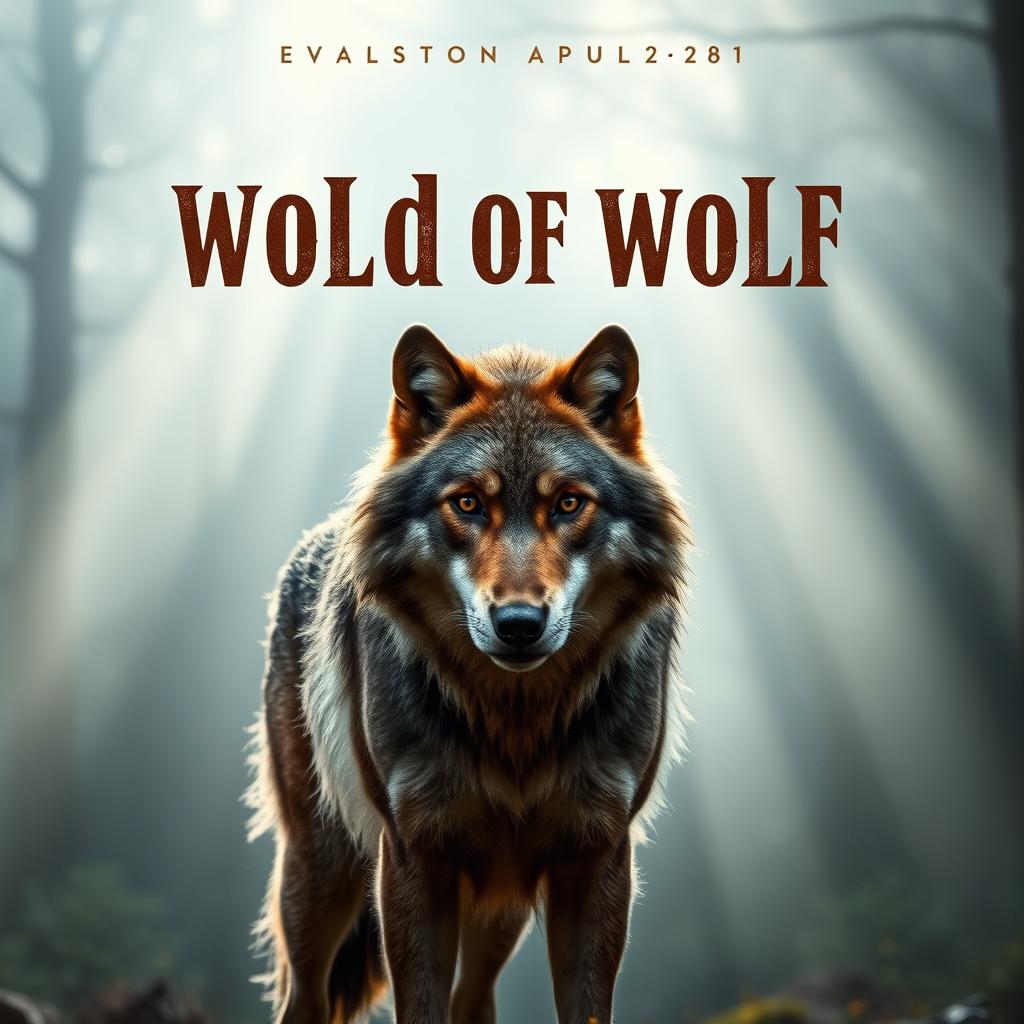 A stunning, raw photograph of a majestic wolf, captured in a natural setting showcasing its fierce yet elegant demeanor
