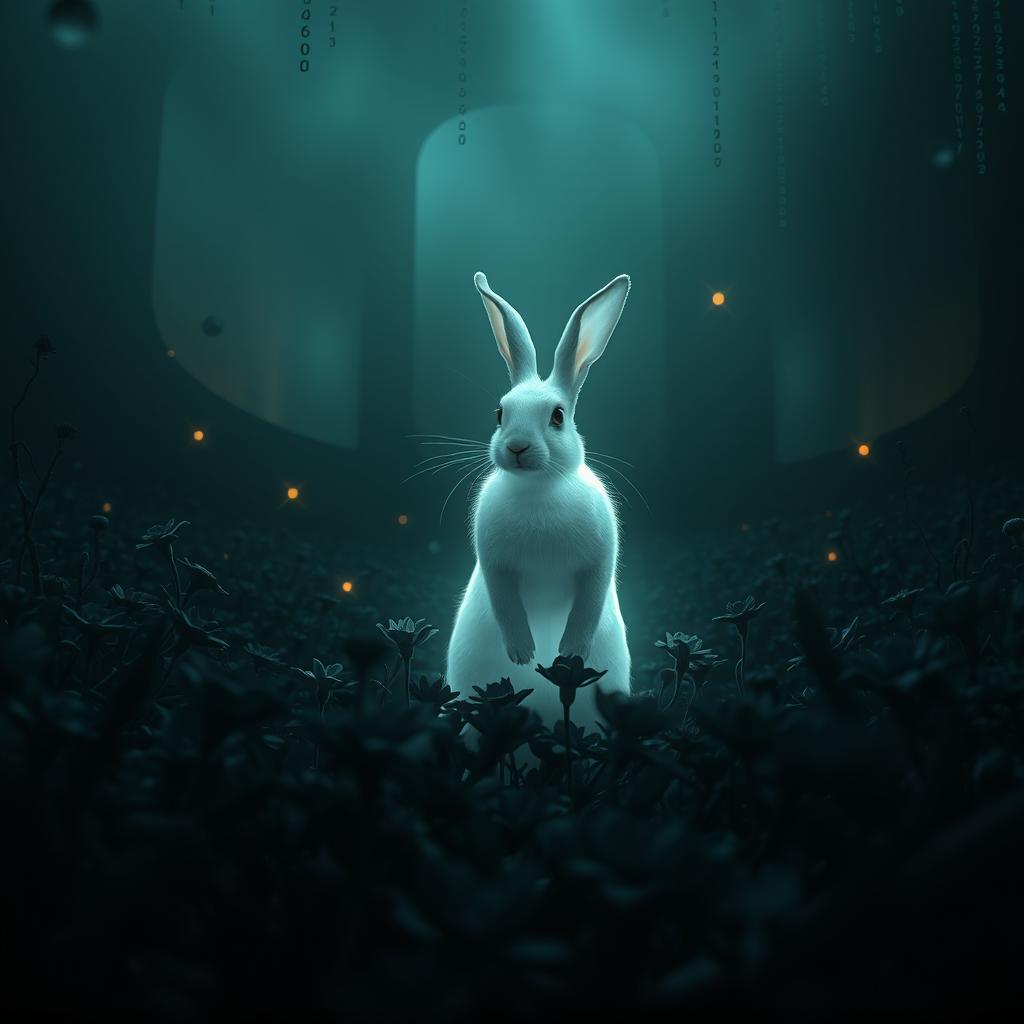 A mystical, enigmatic scene inspired by themes from The Matrix