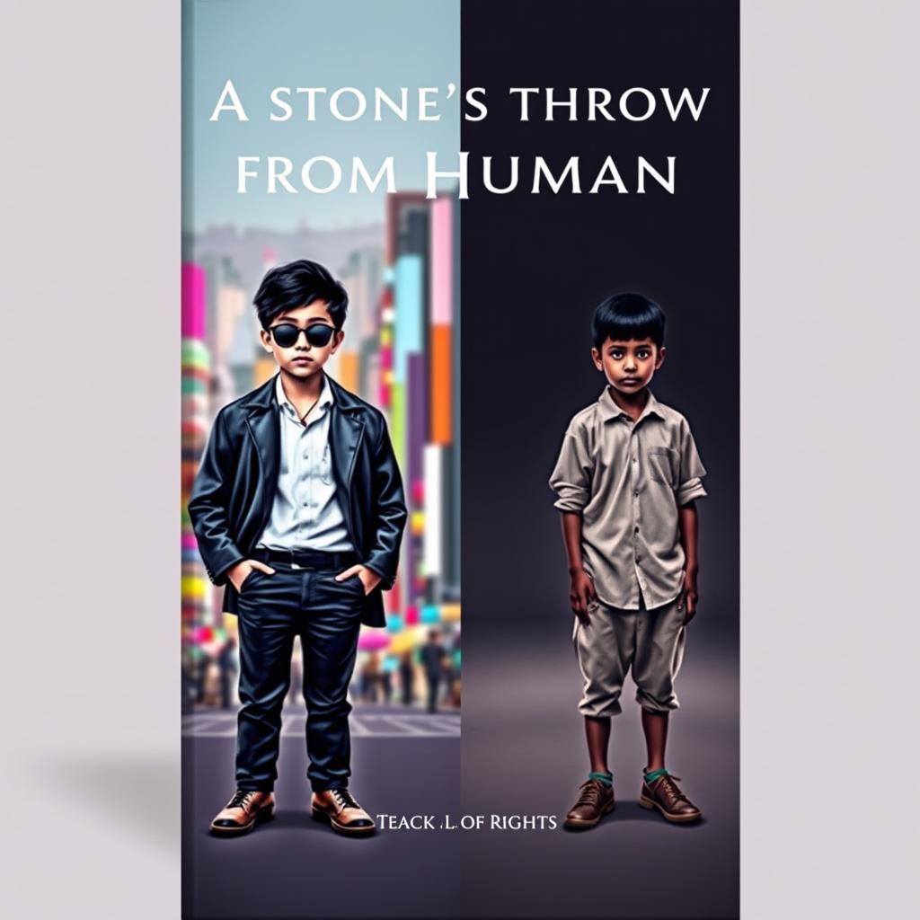 A modern, aesthetically pleasing book cover for 'A Stone’s Throw from Human'
