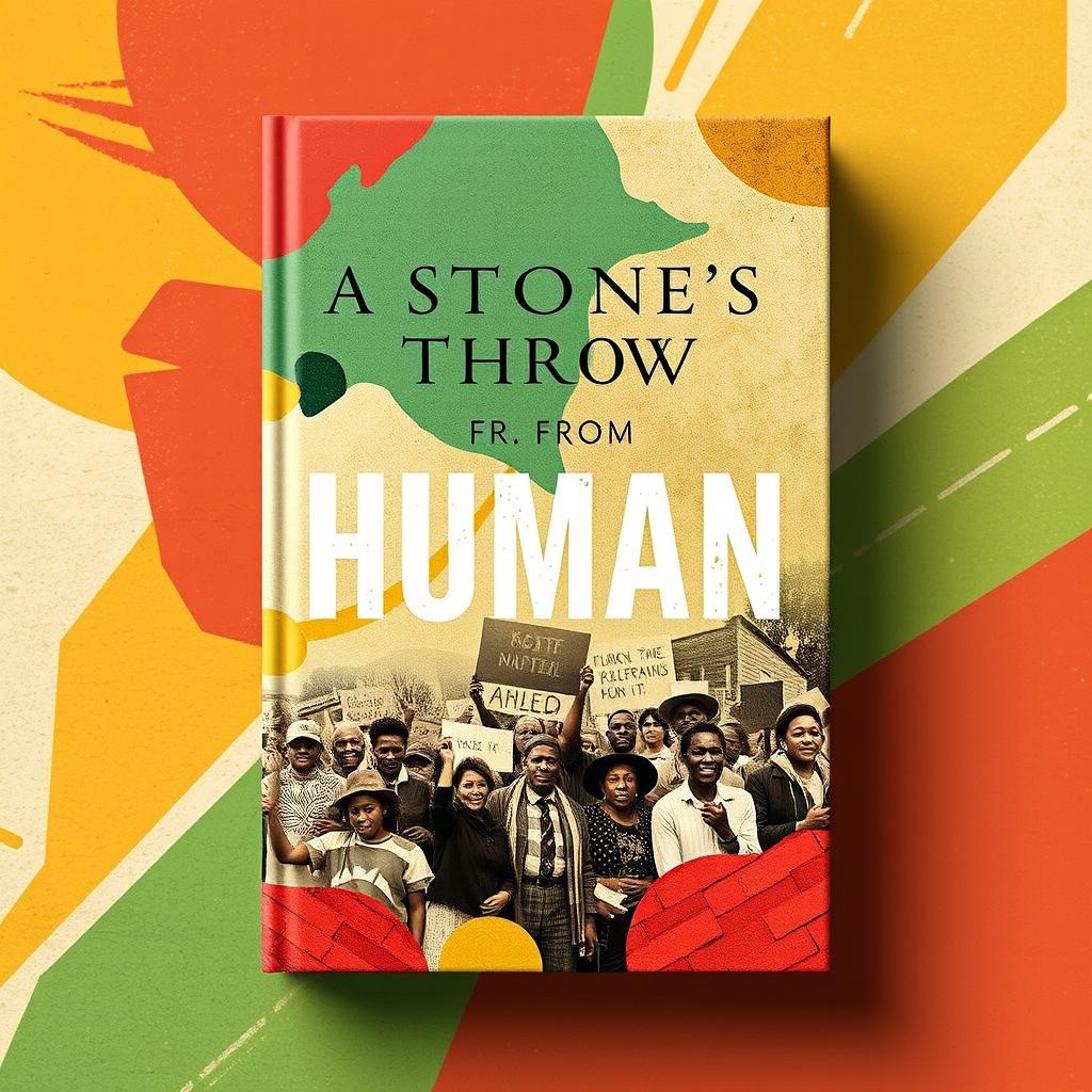 A visually striking book cover design that blends modern aesthetics with historical significance, focused on the theme of apartheid