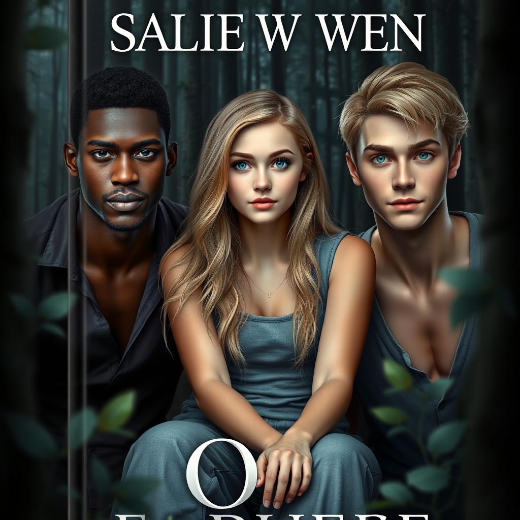 A vertical book cover featuring a young woman sitting in the center
