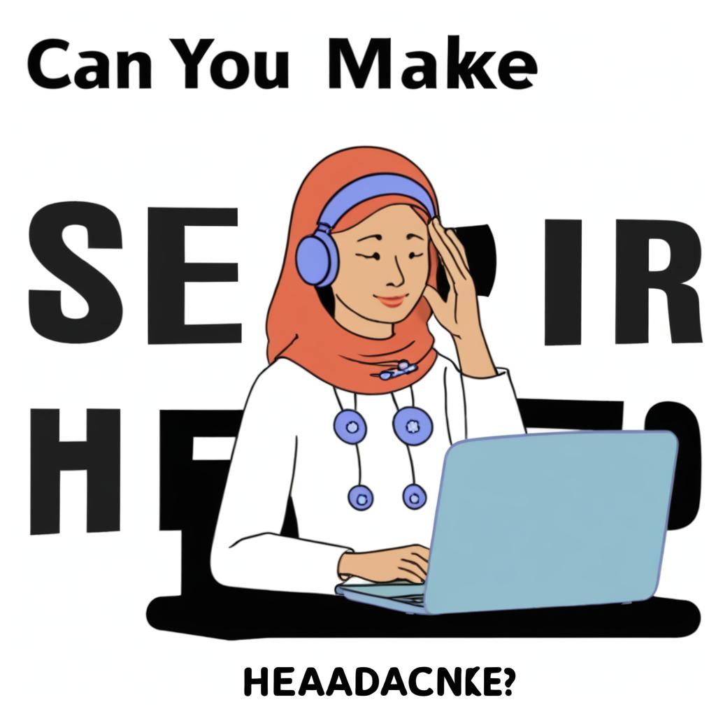 can you make her look like she has a headache (hands to temple)