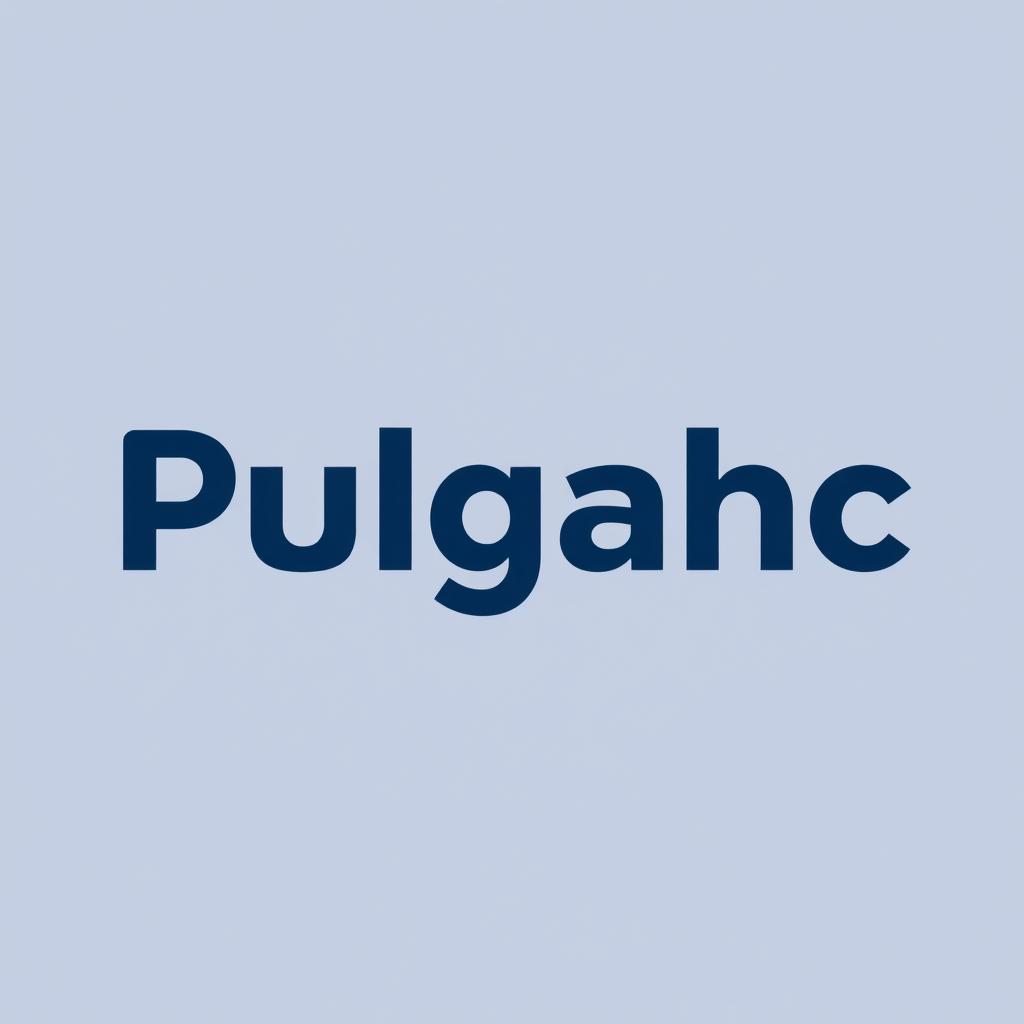 A sleek and modern logo design for 'Pulgahc', featuring bold typography with a slightly rounded font