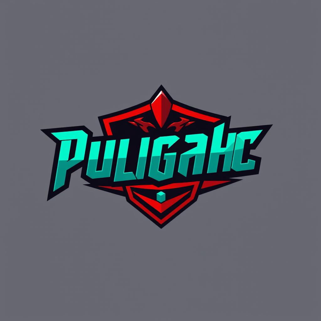 A sleek and modern logo design for a gamer named "Pulgahc", inspired by the popular video game Valorant