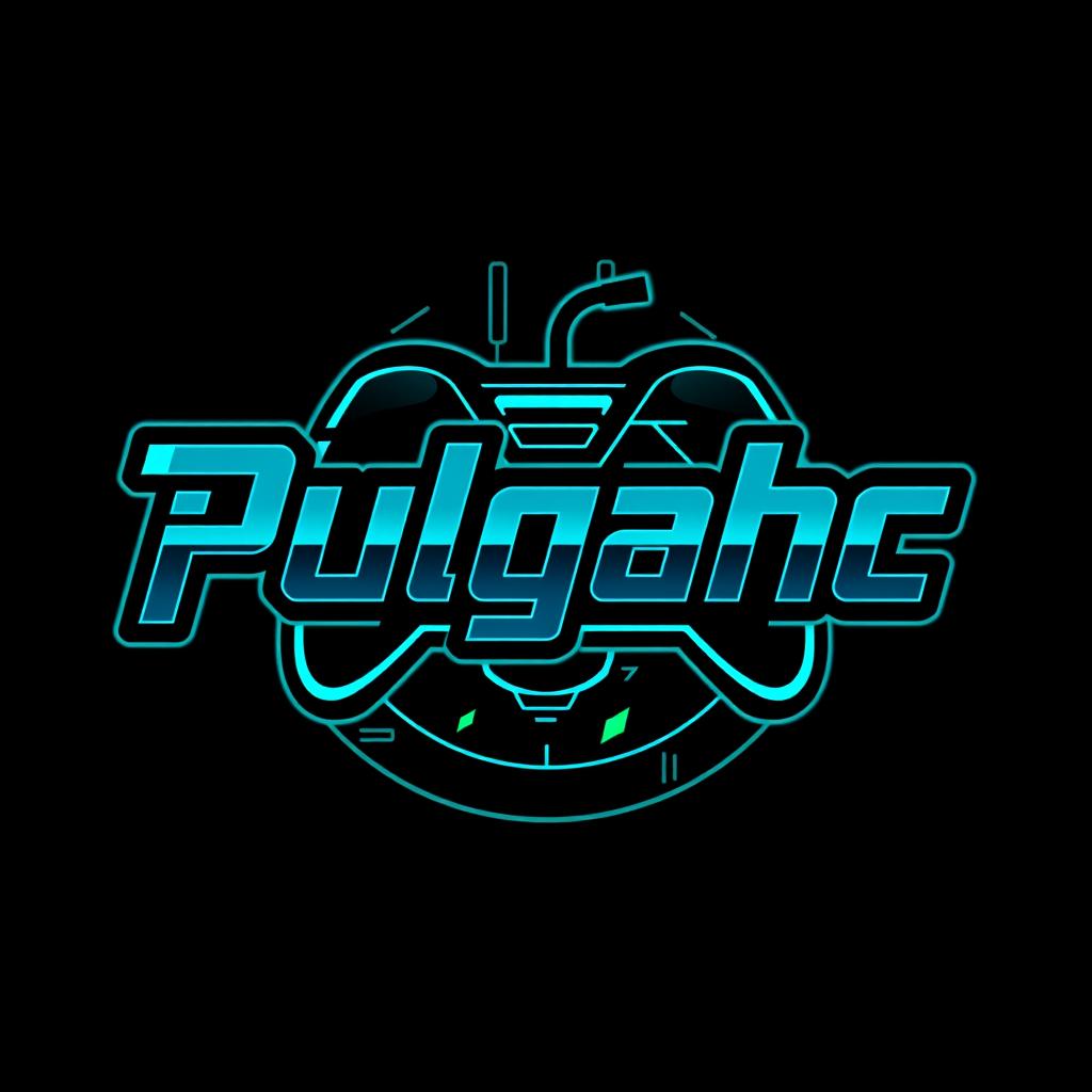 A sleek and modern logo design for a gamer brand named 'Pulgahc'
