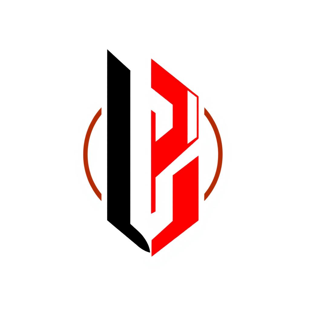 A striking and contemporary logo design for a gamer known as 'Pulgahc', drawing inspiration from the visual themes of Valorant