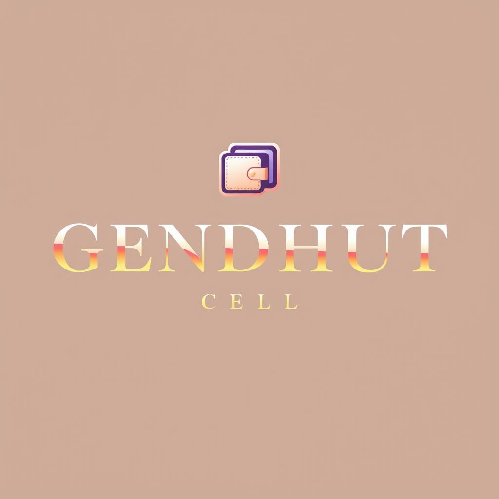 A beautifully designed logo featuring the text "GENDHUT CELL" in elegant, modern typography