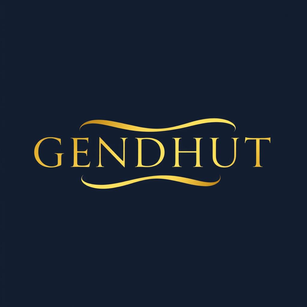 A beautiful and elegant logo design featuring the words 'GENDHUT CELL'