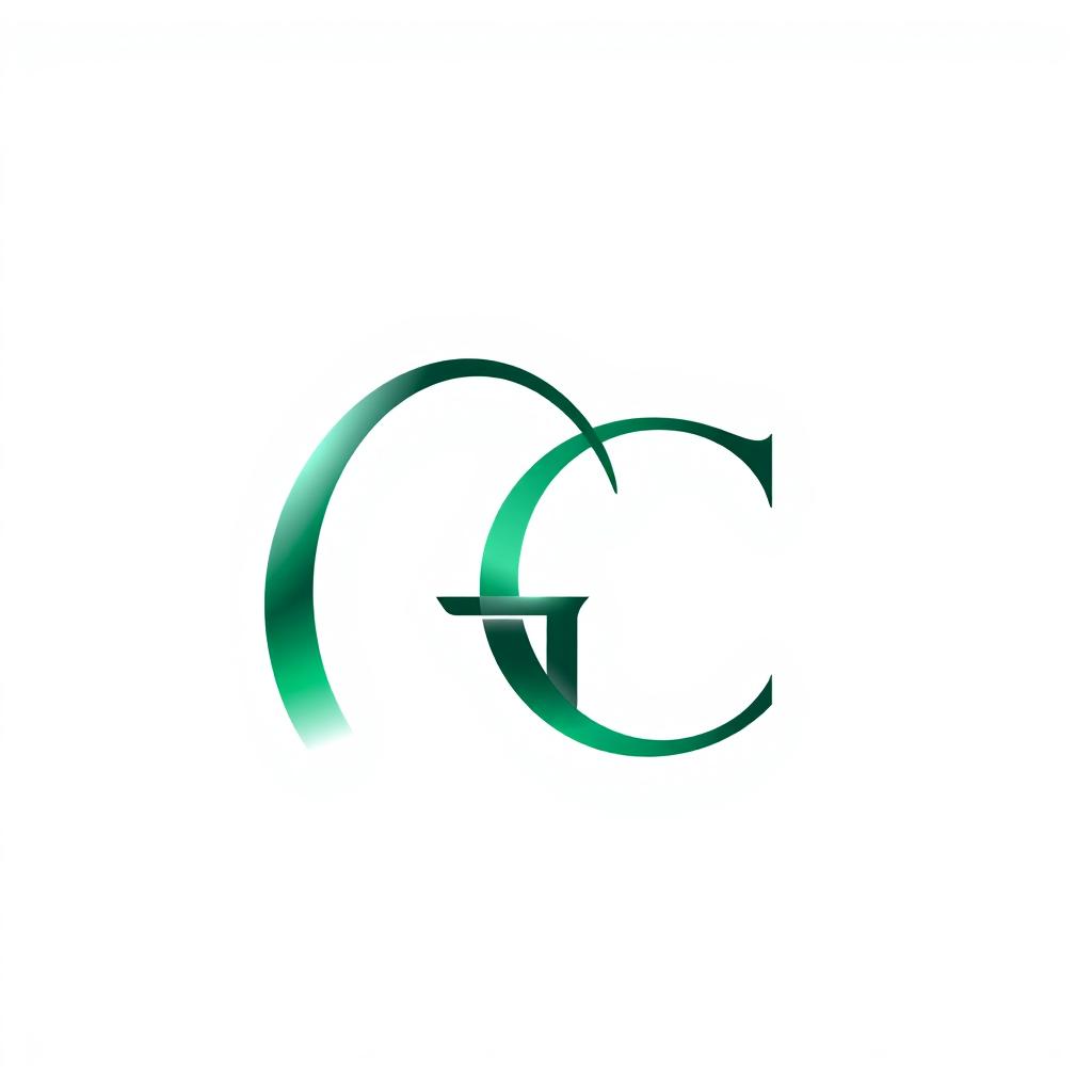 A modern and elegant logo design for the letters 'GC'