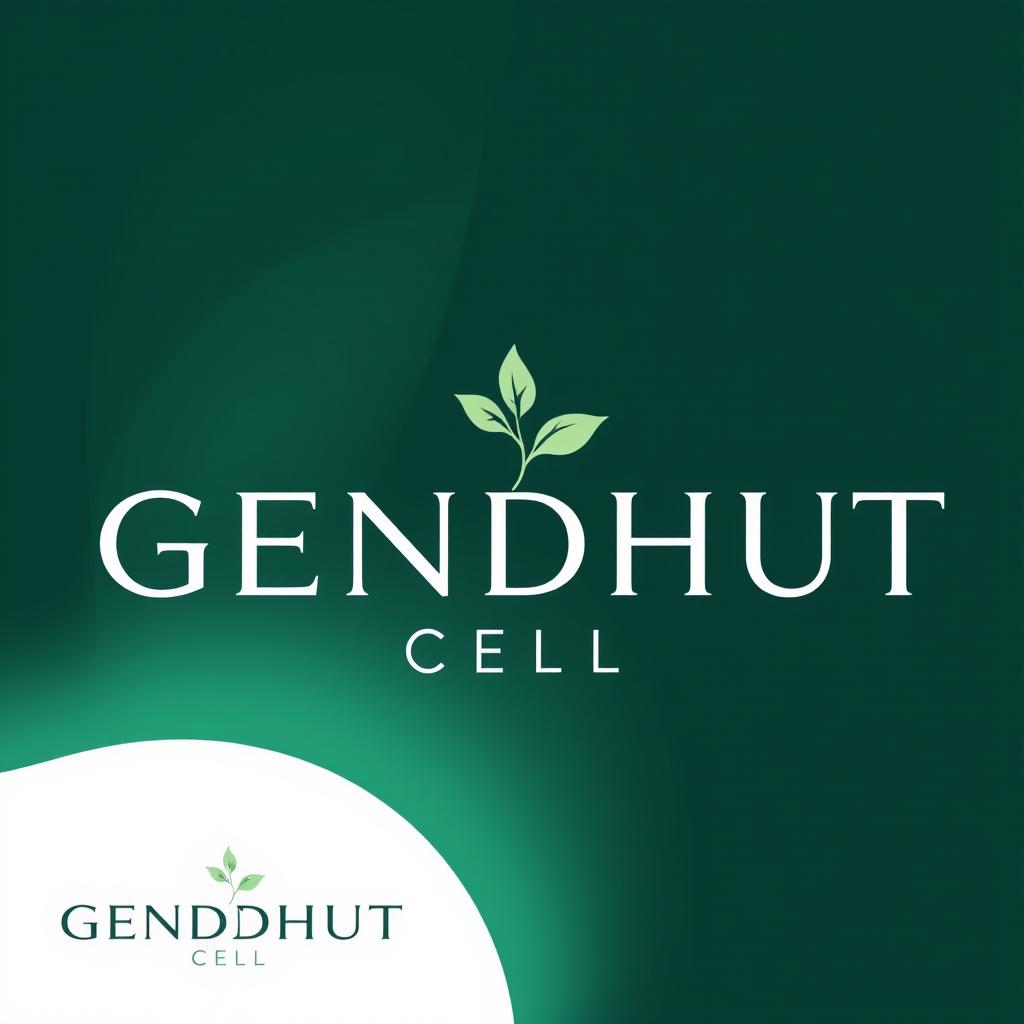 A beautiful and elegant logo design for 'GENDHUT CELL'