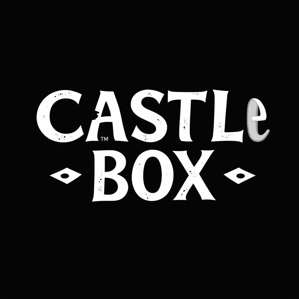 A typographical logo for 'Castle Box' band, embodying modern, energetic, and playful attributes
