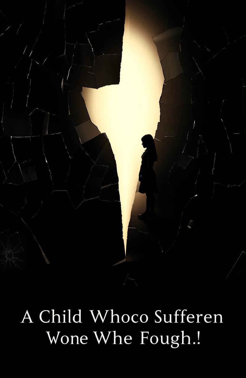 A dark and symbolic background of a shattered mirror with cracks spreading across the entire surface