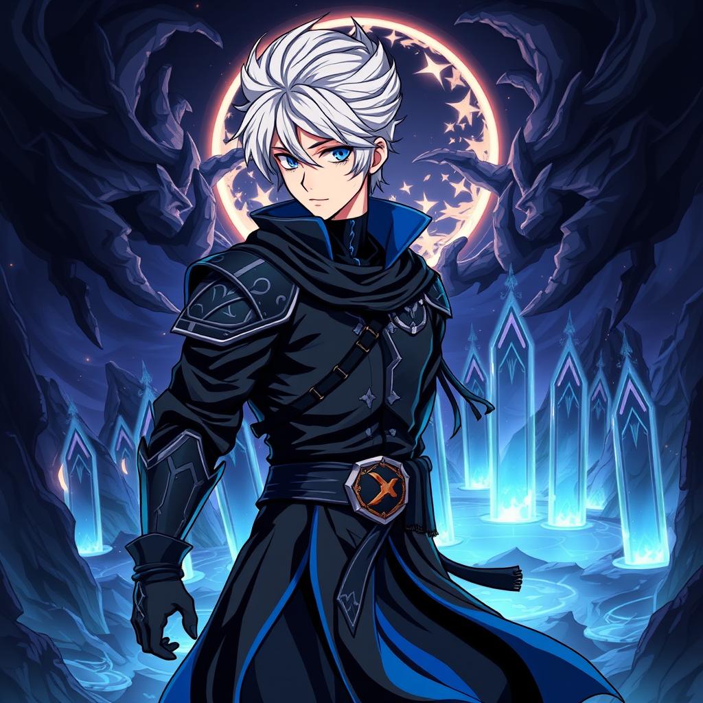A stylish and trendy t-shirt design featuring the character Sung Jin-Woo from the anime Solo Leveling
