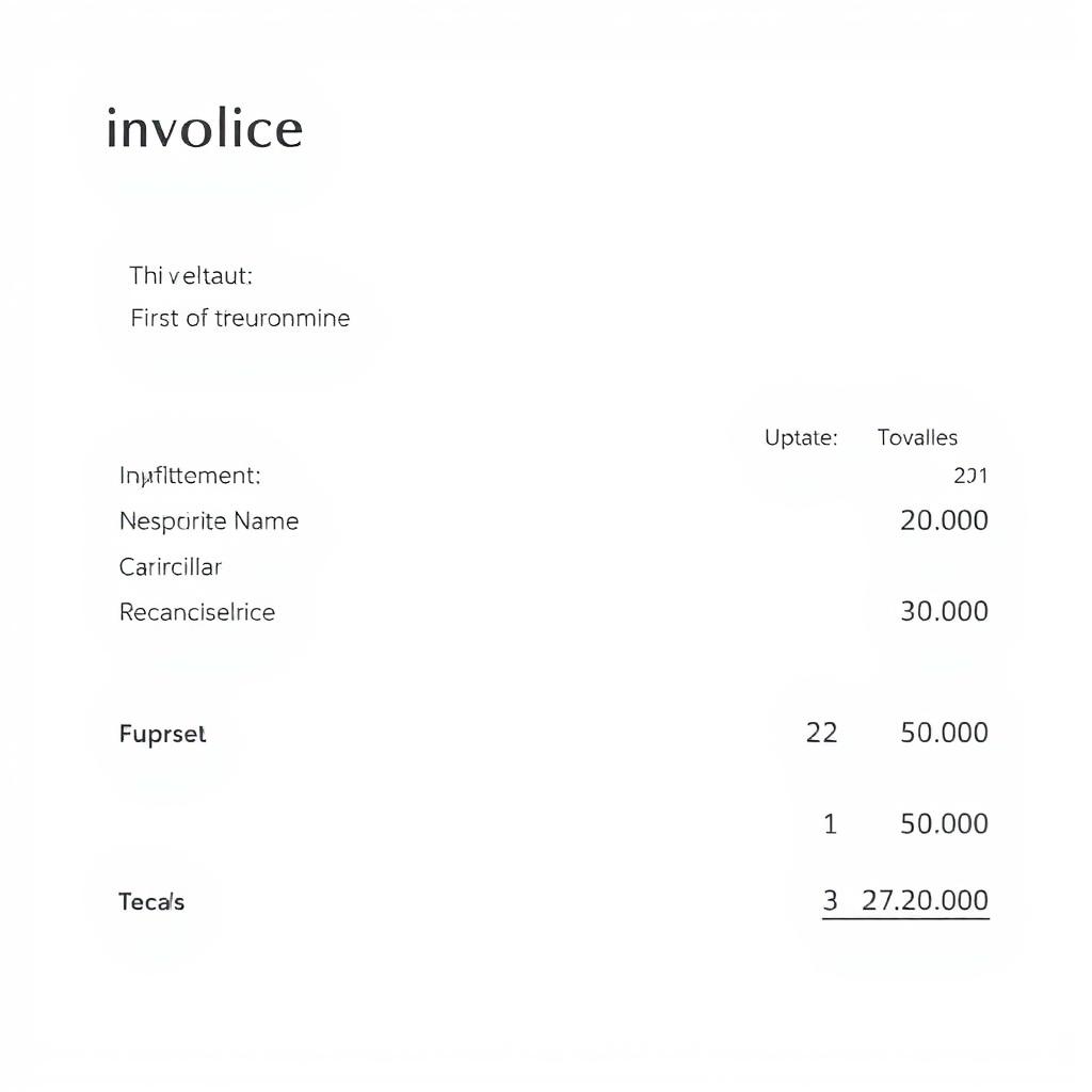 Edit the values in a financial statement or invoice from 200