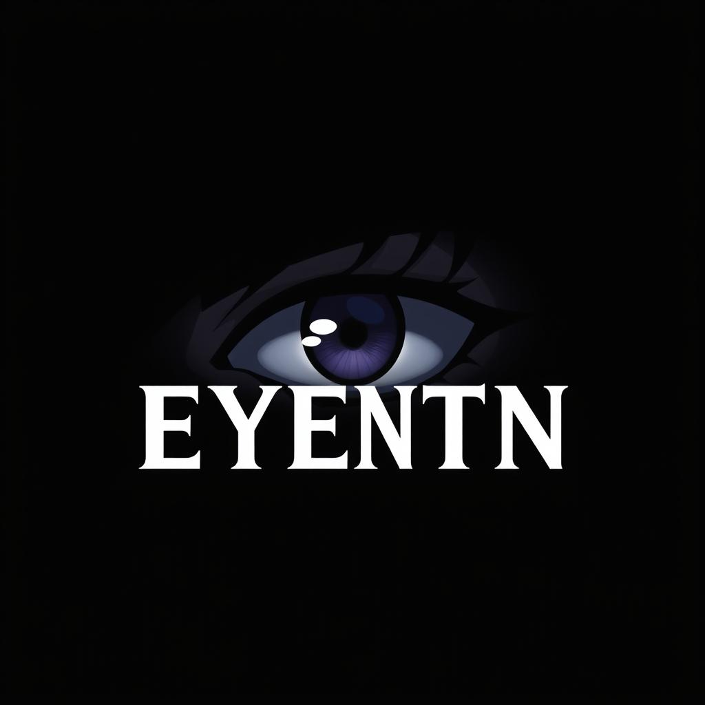 A mysterious eye emerging from darkness, depicted in a 2D anime style