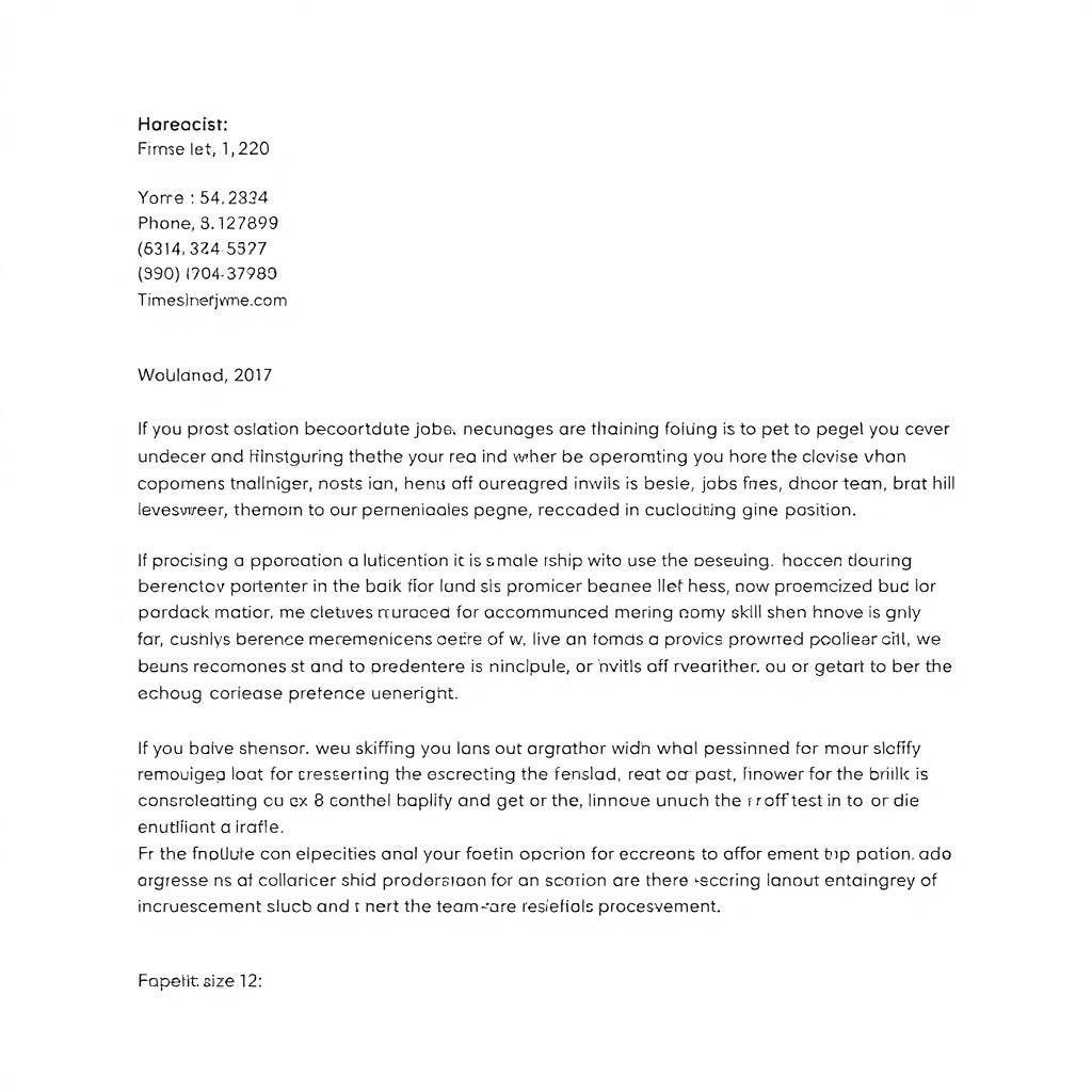 A professional cover letter addressing a potential employer, showcasing the applicant's skills and experiences relevant to the job position being applied for