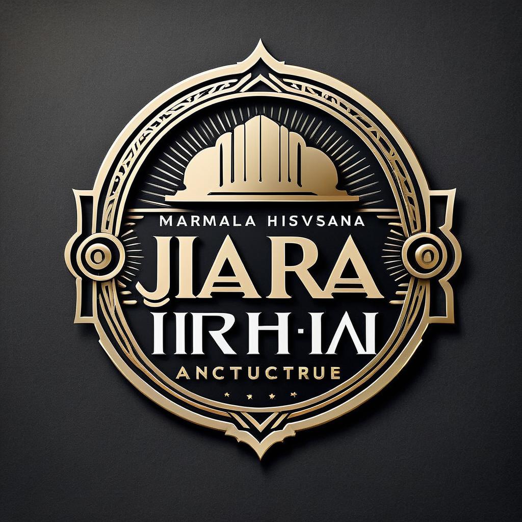 یک لوگو کلاسیک معماری با ترکیب رنگ بژ ،و ترکیب نماد ساختمان کلاسیک و کلاه مهندسی با اسم liraطراحی کن