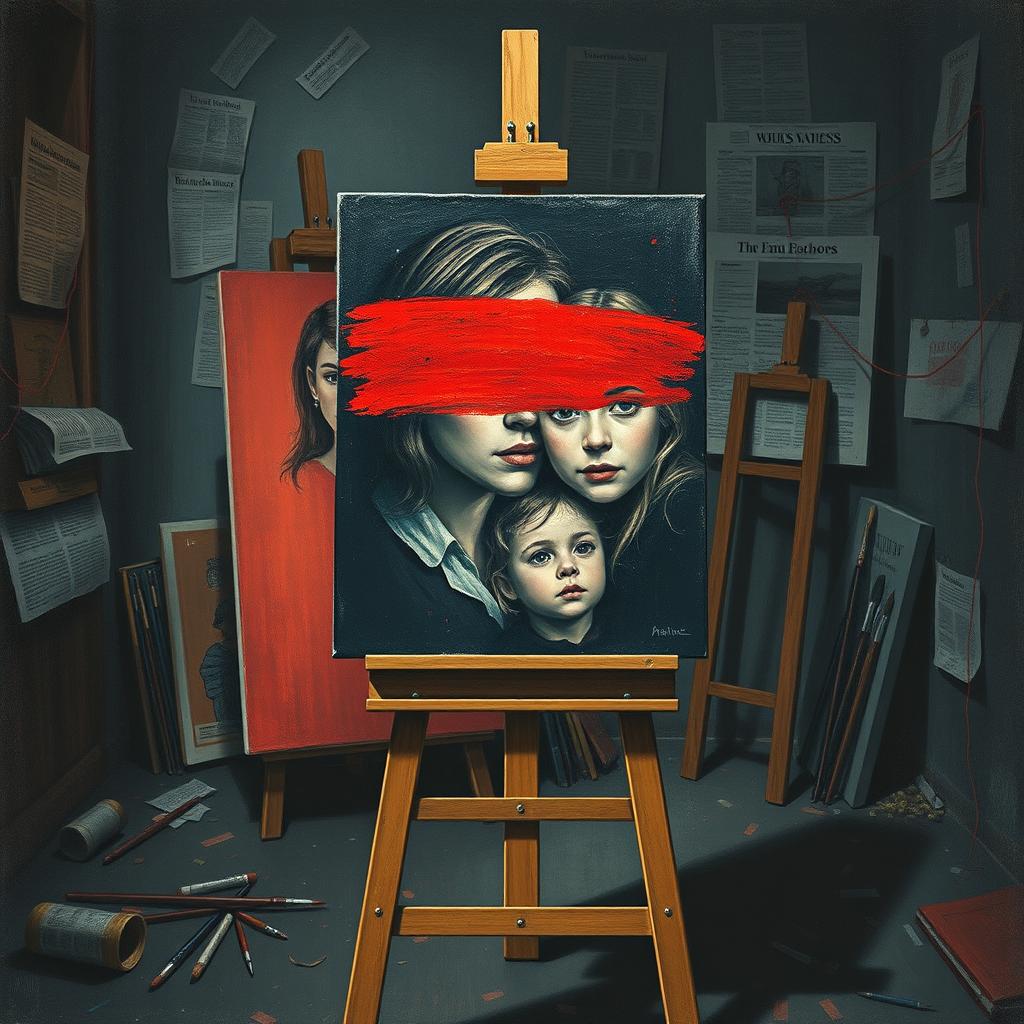 A cinematic thriller movie poster in an oil pastel painting style