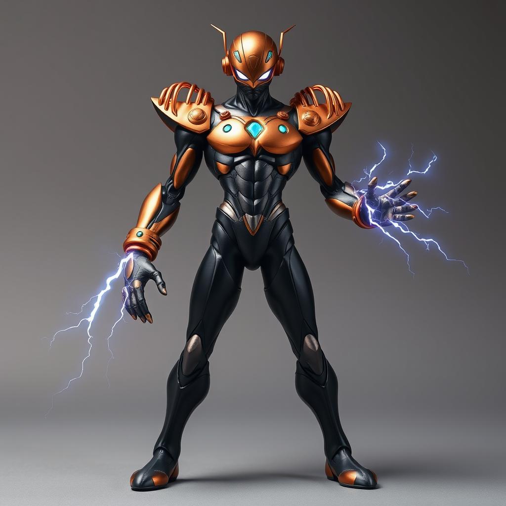 A sleek humanoid figure resembling a stand in the style of JoJo's Bizarre Adventure