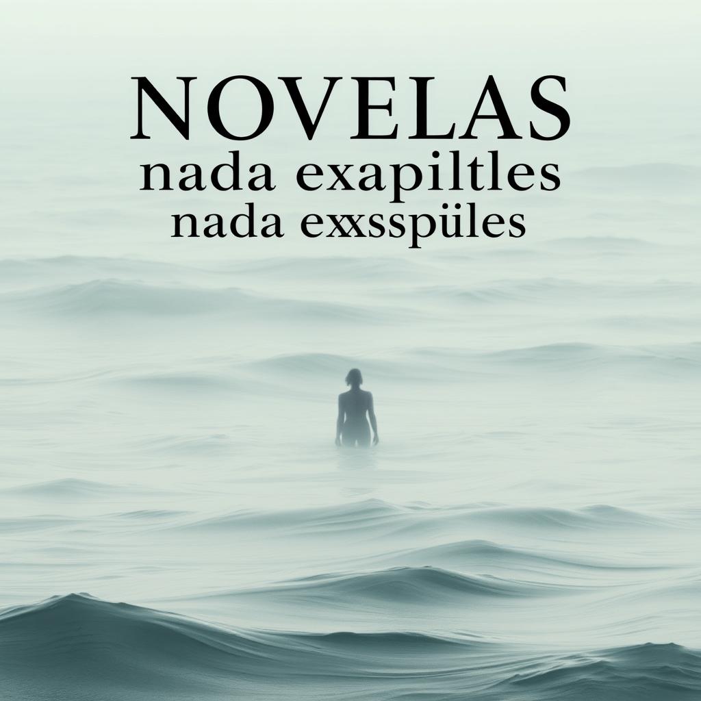 A book cover inspired by 'Novelas nada exemplares', conveying a sense of emptiness and loneliness
