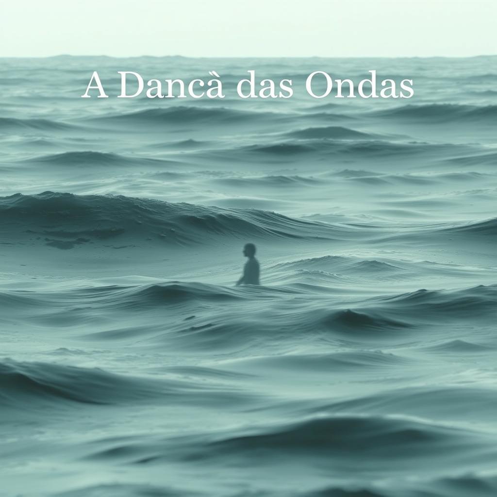 A book cover for 'A Dança das Ondas', inspired by 'Novelas nada exemplares', conveying a sense of emptiness and loneliness