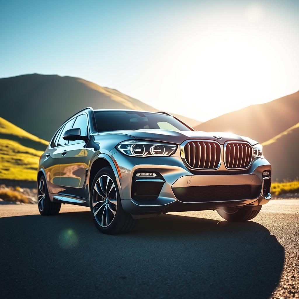 A sleek and modern BMW X5, showcasing its distinctive front grille, sporty lines, and elegant curves
