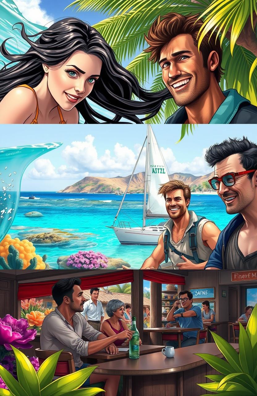 A captivating scene set on Magnetic Island that conveys a sense of adventure and discovery