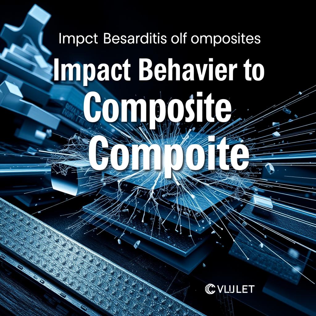 A striking book cover design that explores the impact behavior of composites