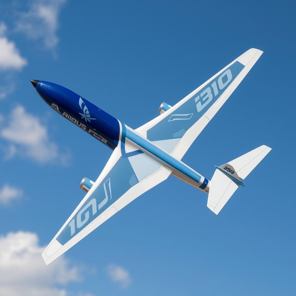 Stunning RC Plane with Iconic Airbus Livery in Clear Blue Sky