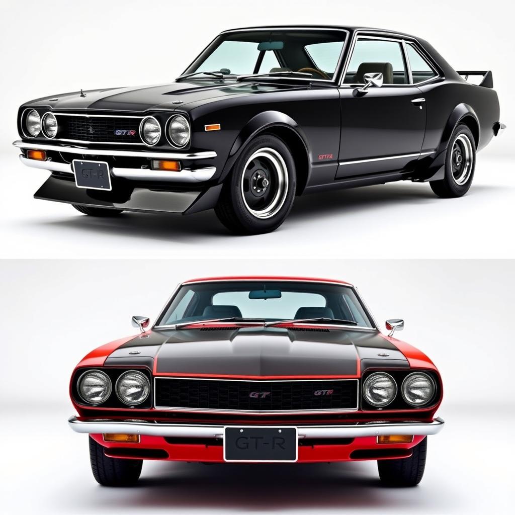 A stunning 1974 Nissan Skyline GT-R, featuring a more aerodynamic and robust design with refined details