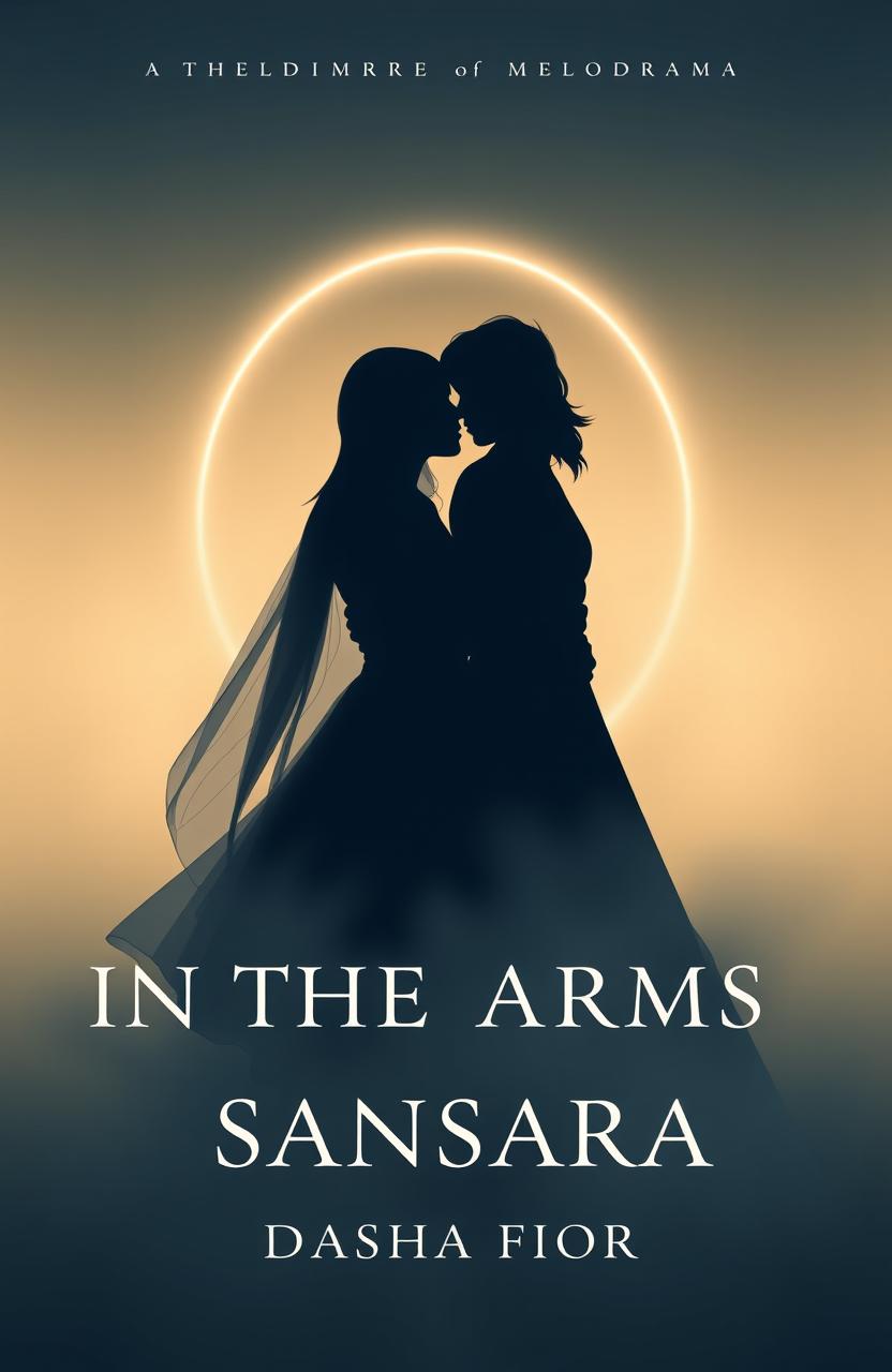 A minimalist and mystical book cover for a melodrama genre