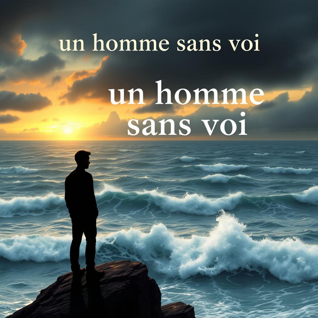 A book cover for a poetry collection titled 'un homme sans voi'