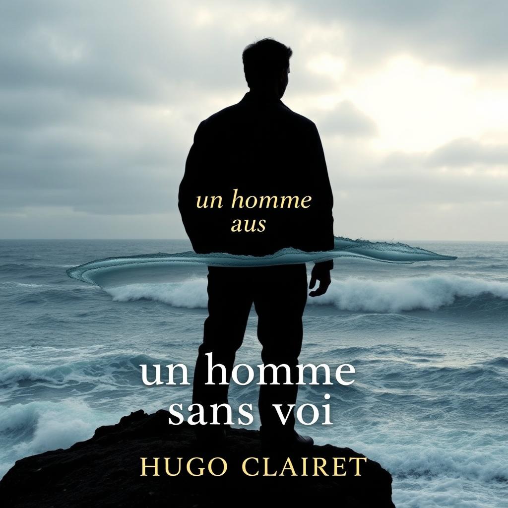 A book cover for a poetry collection titled 'un homme sans voi'