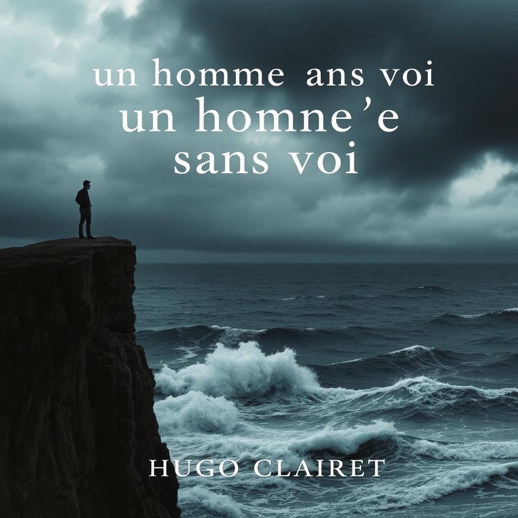 A book cover for a poetry collection titled 'un homme sans voi'
