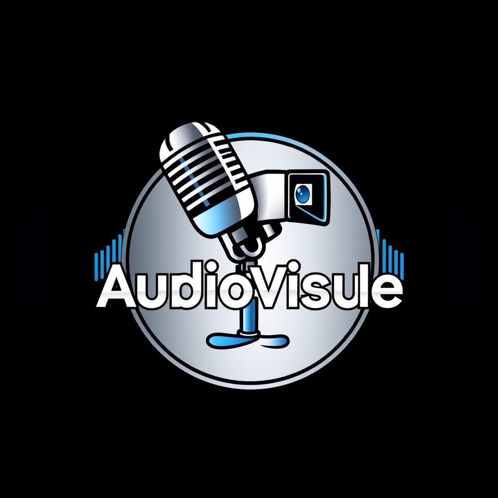 A round logo design for an audiovisual equipment rental company for events