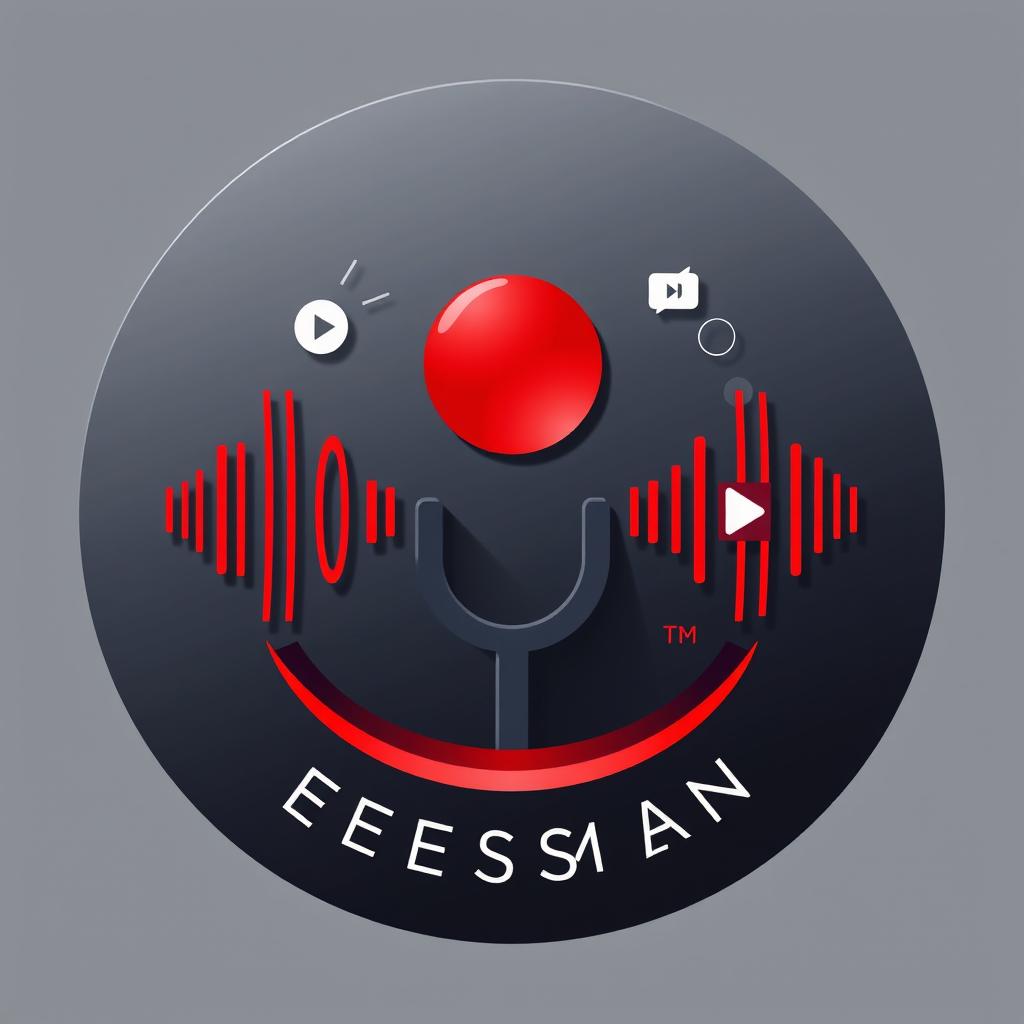 A round logo design for a professional streaming company, incorporating a modern and technological aesthetic