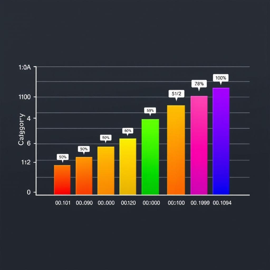 A detailed bar chart displaying various data points, with vibrant colors for each bar