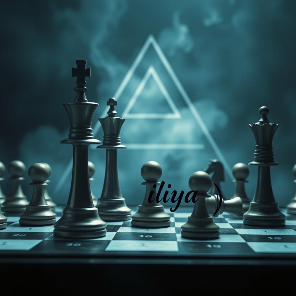 A mystical chess scene where one player's king is in check