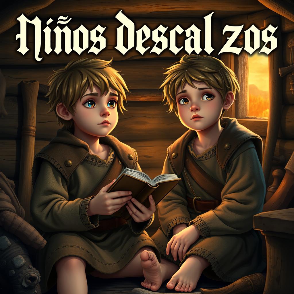 A realistic book cover for ‘Niños Descalzos’