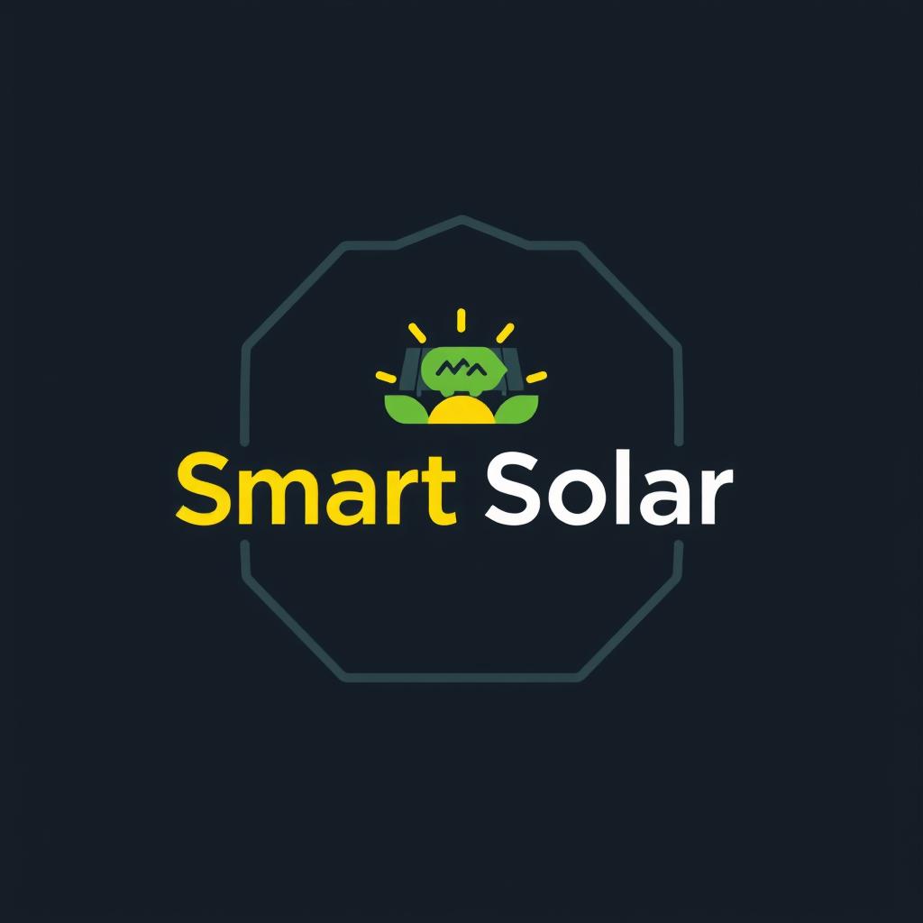 A sleek and modern logo design for a company named 'Smart Solar'