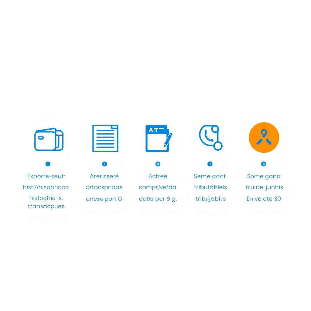A vertical infographic designed as a timeline with five distinct steps, each featuring a corresponding icon and text