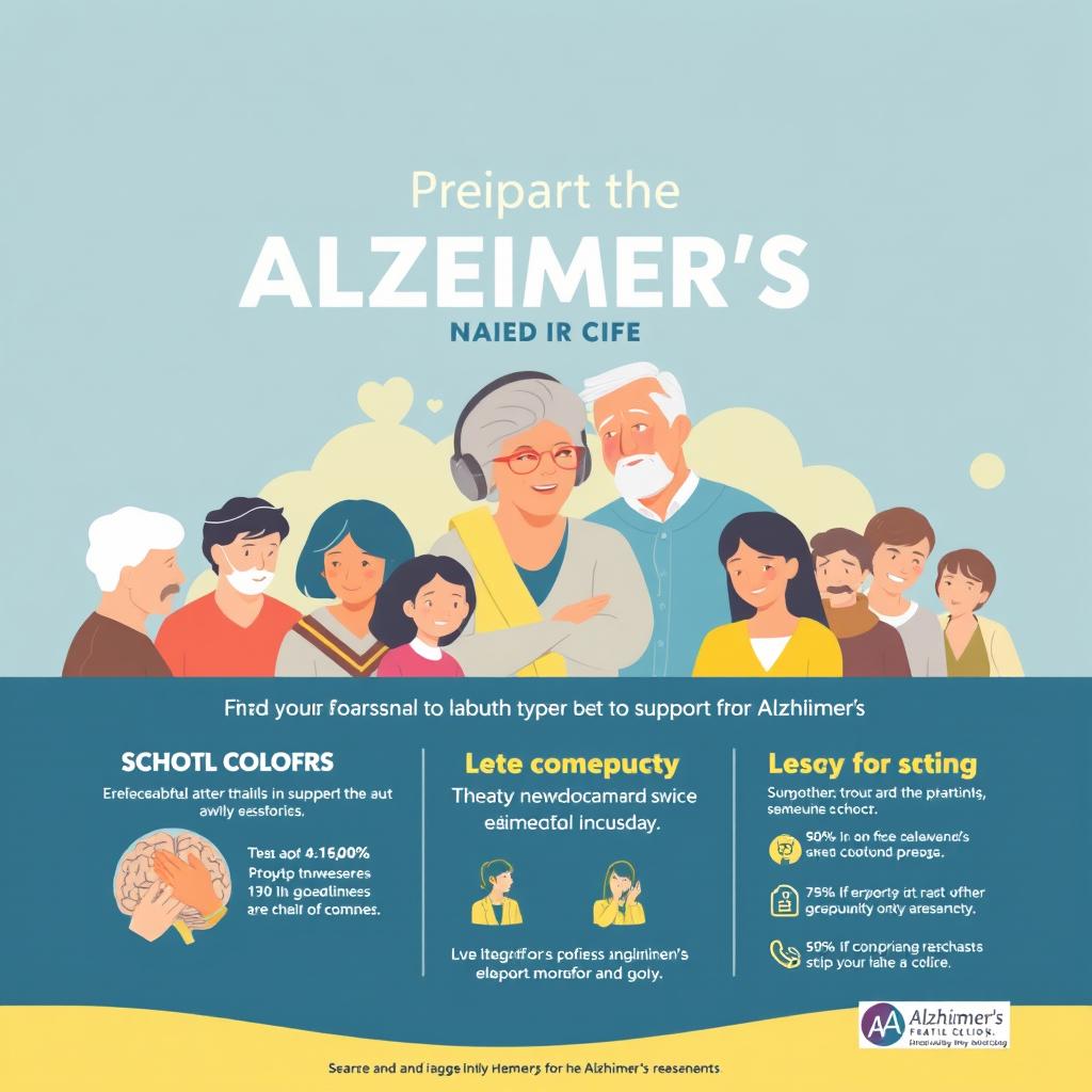 A visually compelling and informative poster raising public awareness about Alzheimer’s disease
