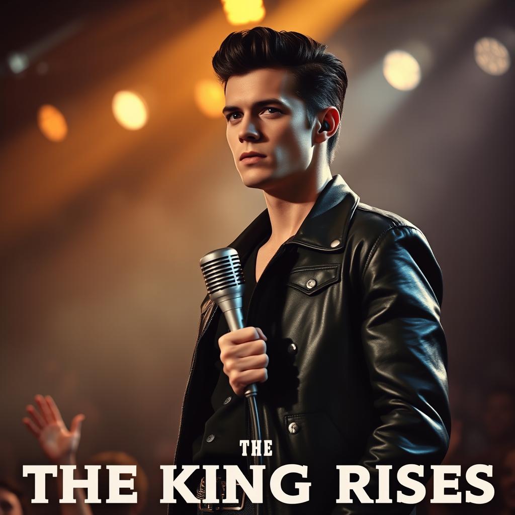 A dramatic and vintage-style movie poster for a fictional rock 'n' roll music biopic set in the 1950s