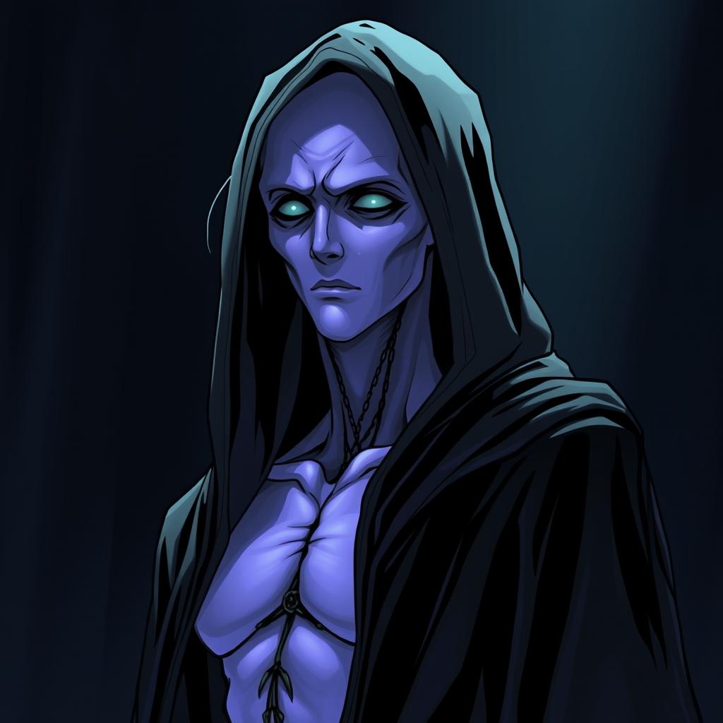 A creepy adult male mannequin figure in the distinct Bleach manga art style