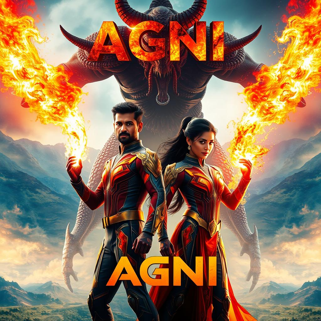 A cinematic action film poster titled 'AGNI'