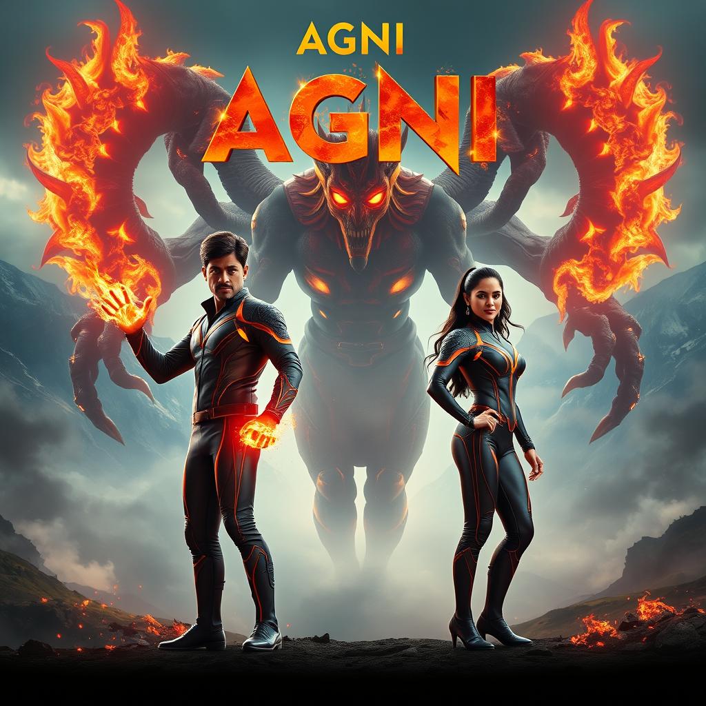 A cinematic action film poster titled 'AGNI'