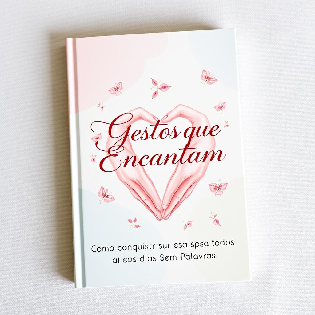 A captivating book cover design with the theme 'Gestos que Encantam - Como Conquistar Sua Esposa Todos os Dias Sem Palavras'